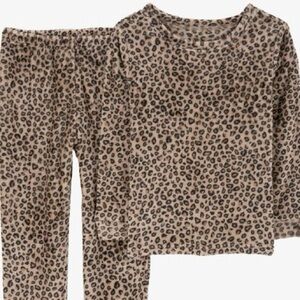Carter's Cheetah Print Cozy Soft Sherpa Fleece Lounge / Pajama Set